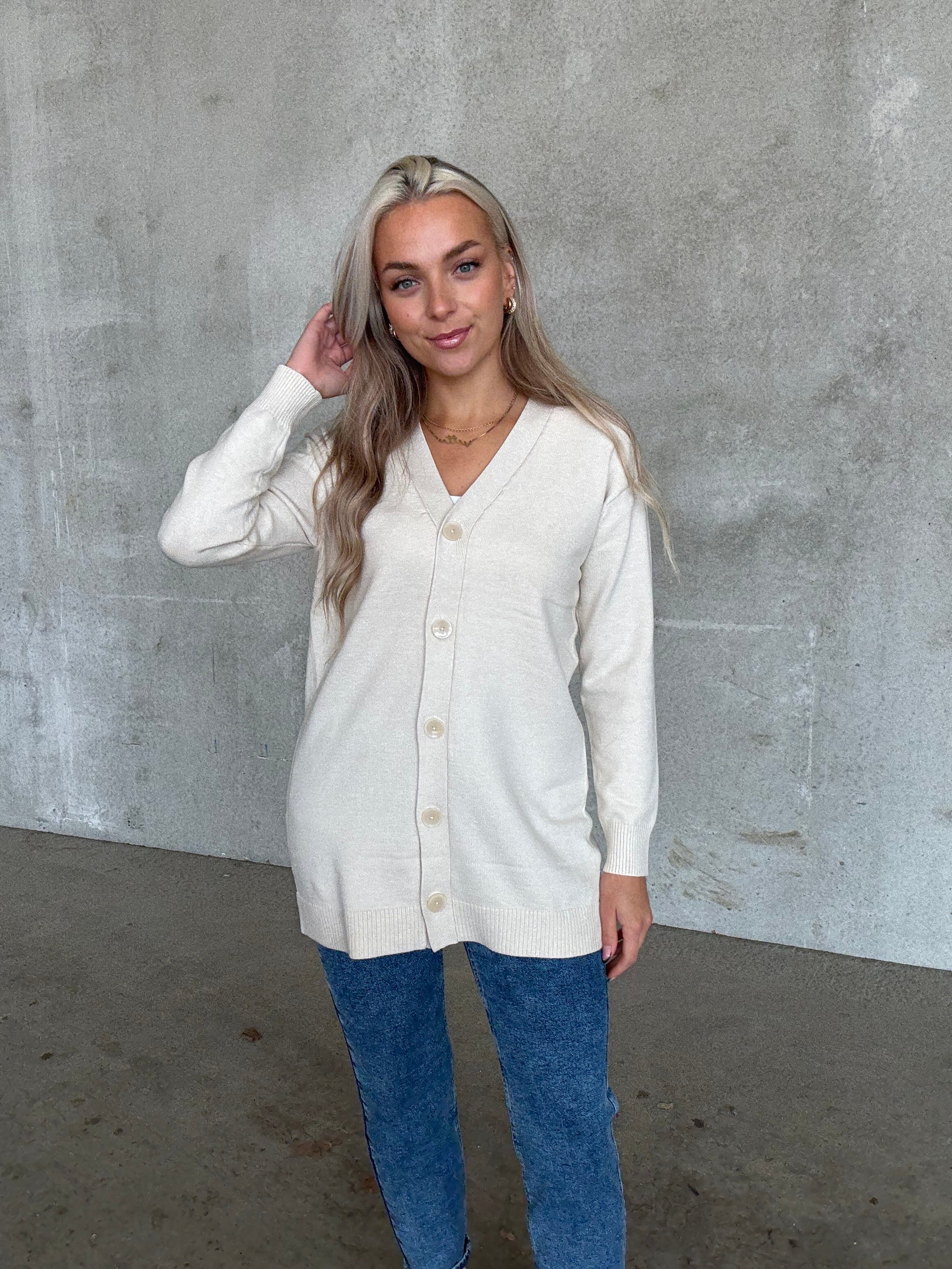 VIPOLLY Knit Cardigan - Super Light Natural Melan